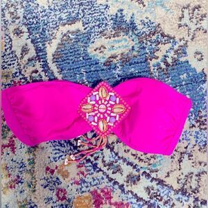 Victoria’s Secret Beads Bandeau‎ Bikini Top Sz M
